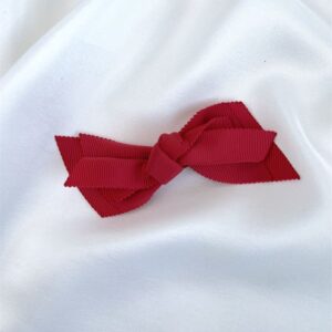 barrette noeud rouge coquelicot