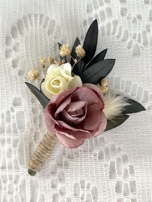 boutonniere temoin mariage