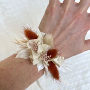 bracelet fleurs sechees terracotta
