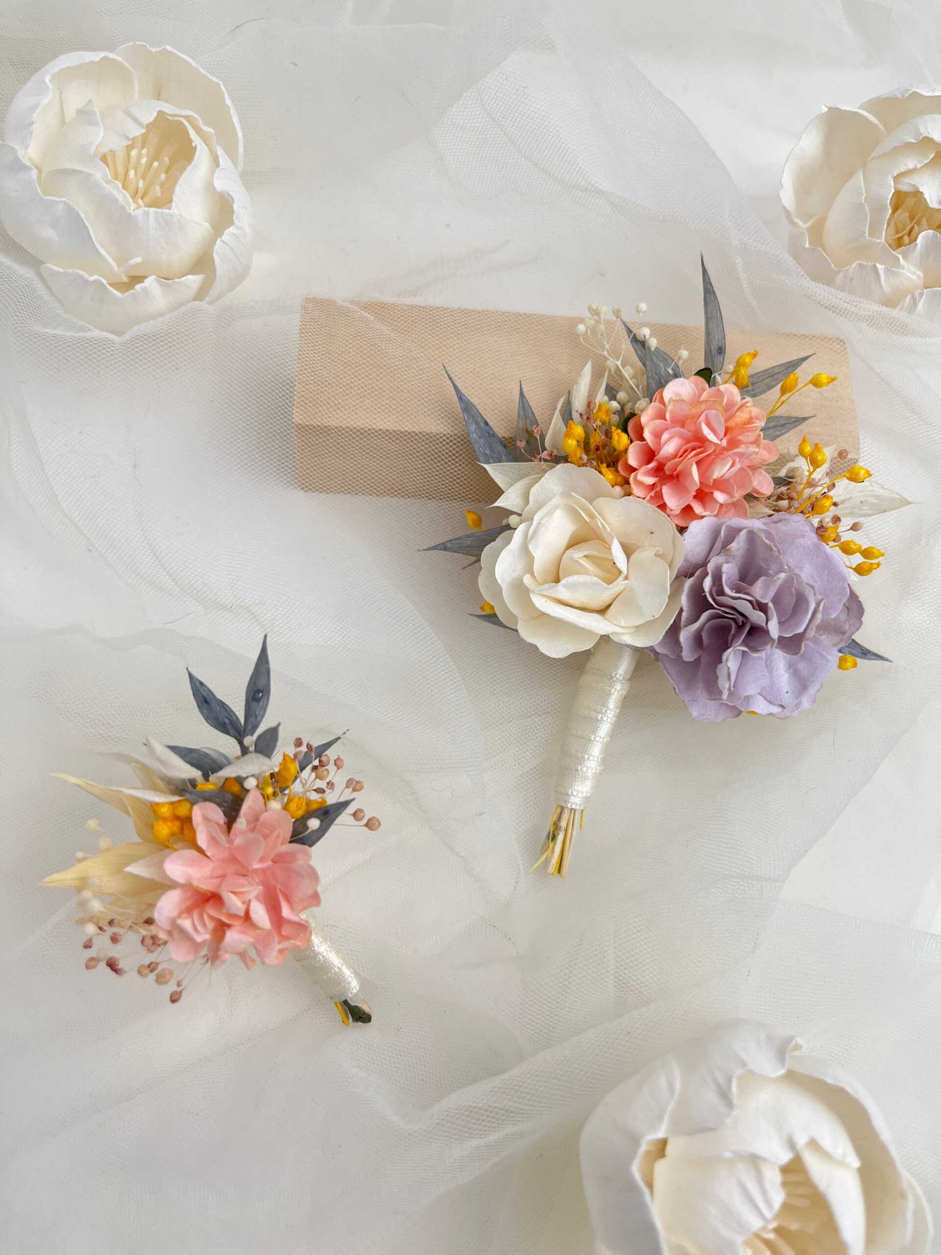 boutonniere mariage mini et grande pastel boutonniere mariage mini et grande pastel
