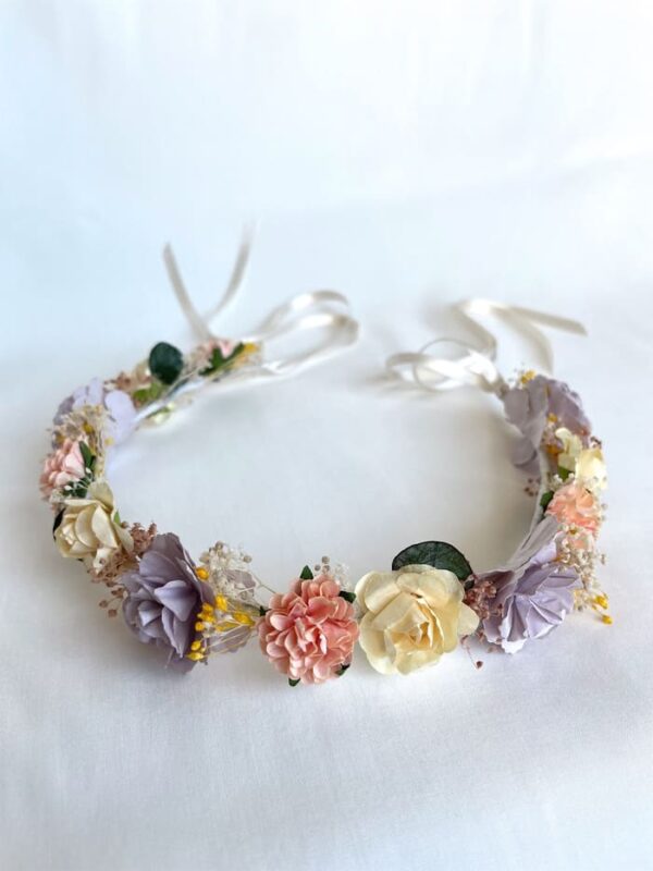 STCRERAG 9 PCS Couronne Fleurs Cheveux En Papier Et Tissu 18cm