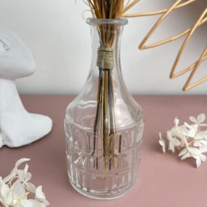 vase vintage en verre taillé