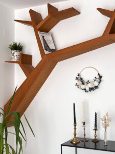 bouquet cerceau vert et blanc deco