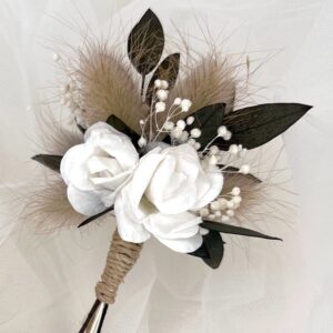 boutonniere marie fleurs sechees boheme chic