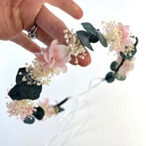 couronne de fleurs hortensia stabilise