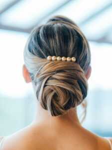 chignon-chic-mariee-perle-perles-simple