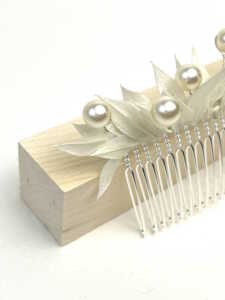 peigne mariee perles blanc